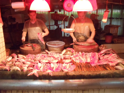 Fresh fish and cuts.